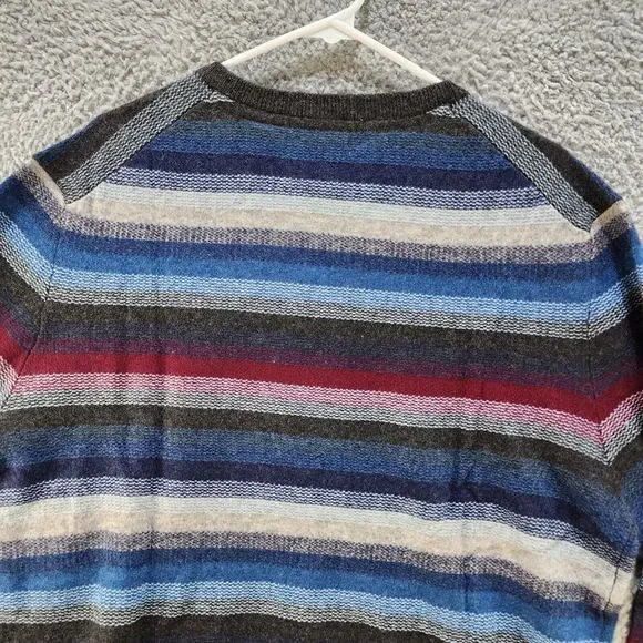 Club Room Aster Stripe Cashmere Sweater Men's XL Multicolored Crew Neck L/S - Picture 12 of 13